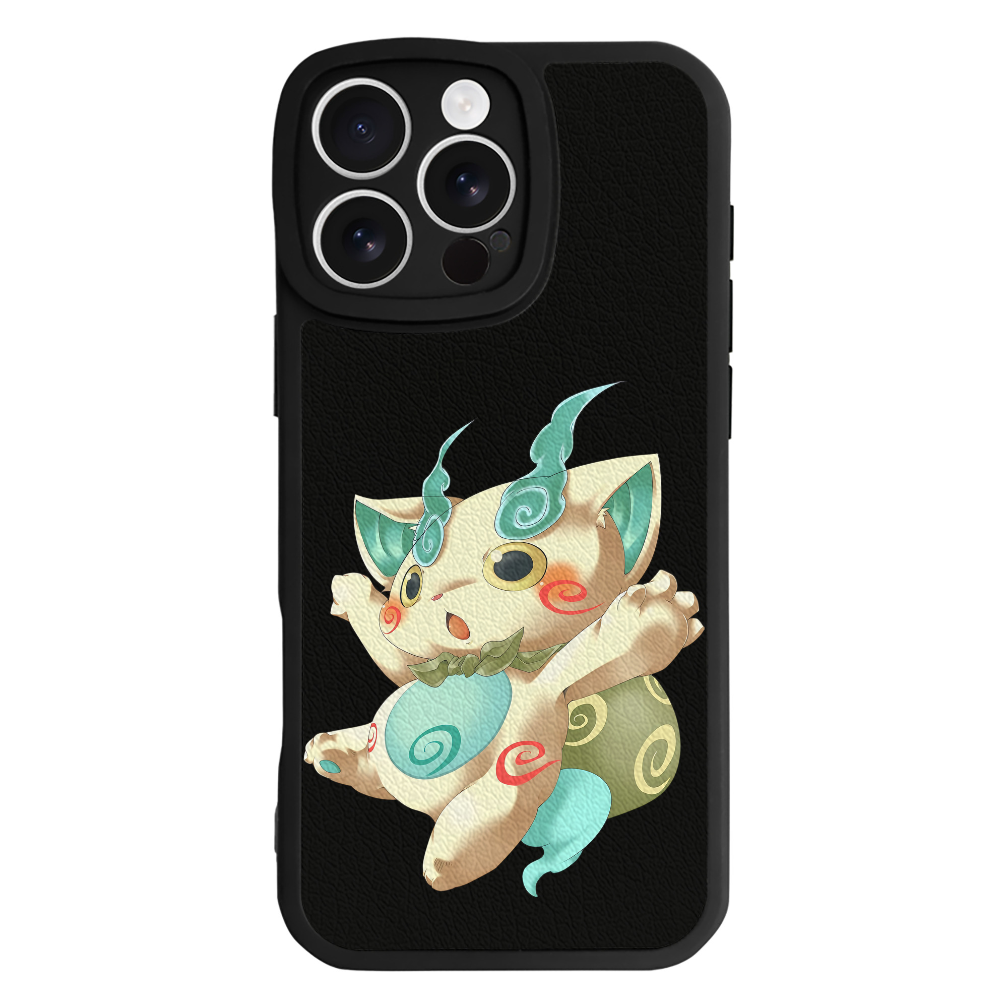 （画像用） 妖怪ウォッチ Yo-kai Watch 【iPhone 16シリーズ対応】シリコンスマホケース（レザー調） 材質：シリコン